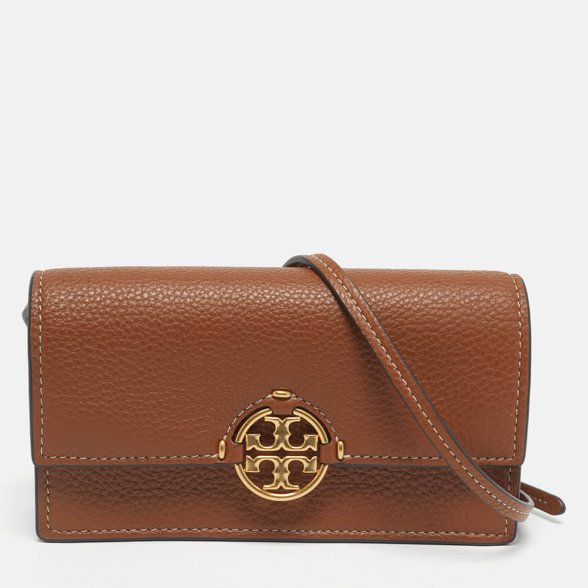 

Tory Burch Brown Leather and Suede Miller Wallet Crossbody Bag