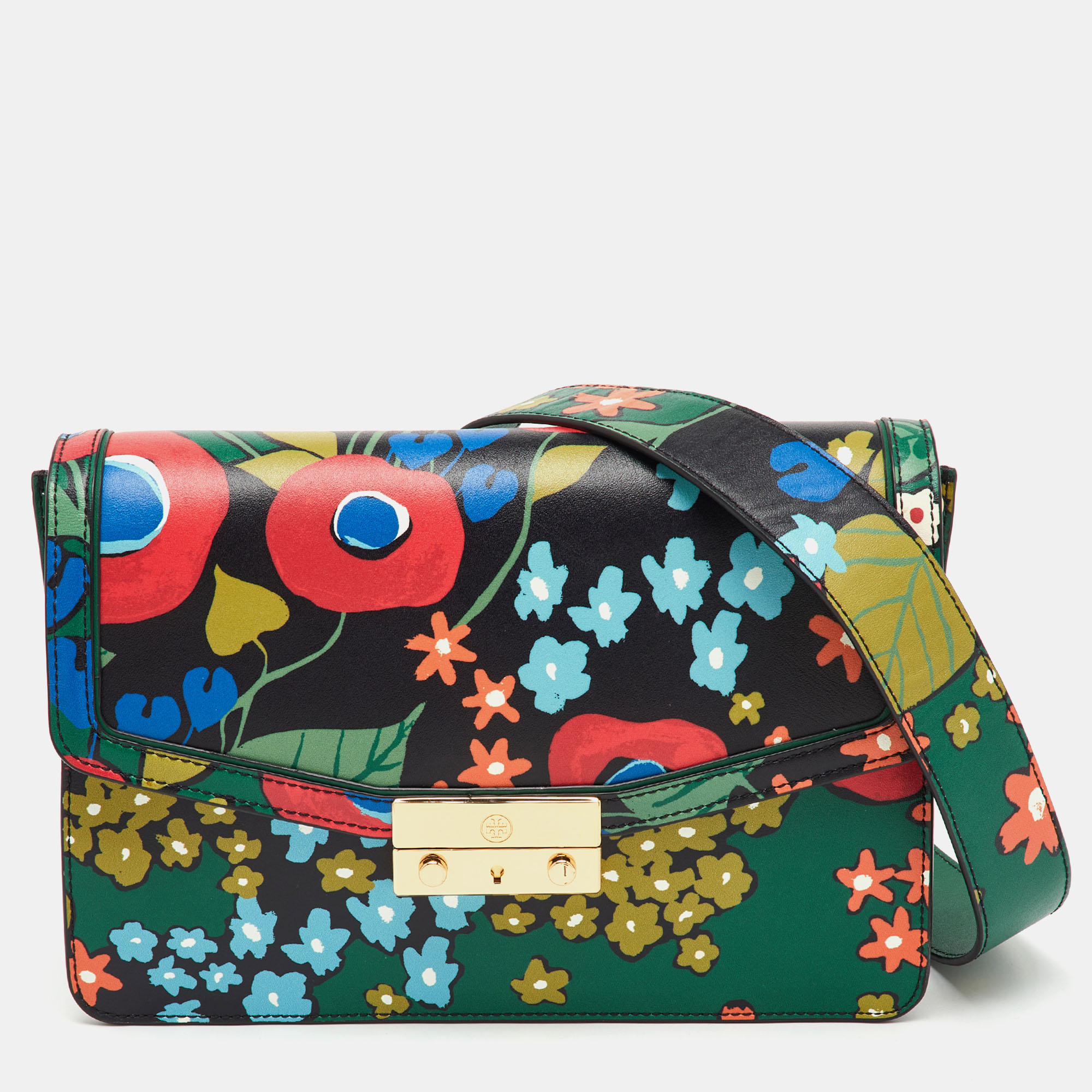 

Tory Burch Multicolor Floral Print Leather Juliette Shoulder Bag