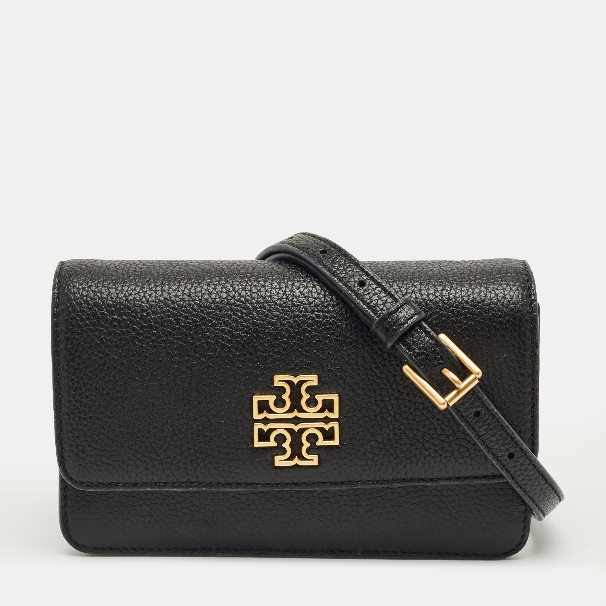 

Tory Burch Black Leather Britten Shoulder Bag