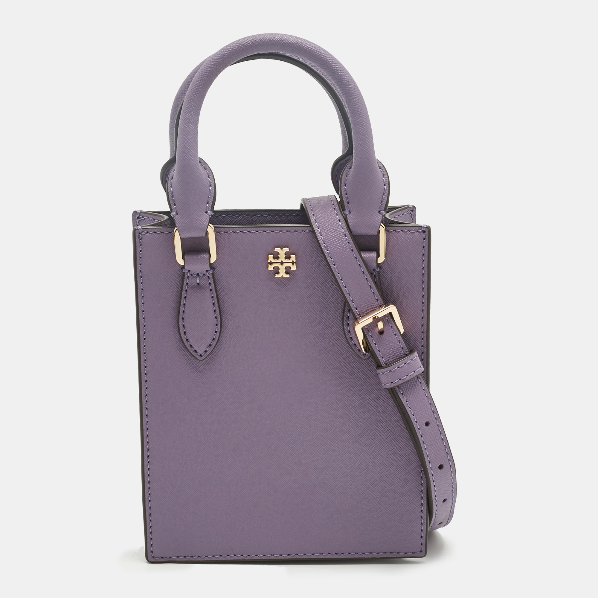 

Tory Burch Lilac Leather Mini Emerson Shopper Tote, Purple