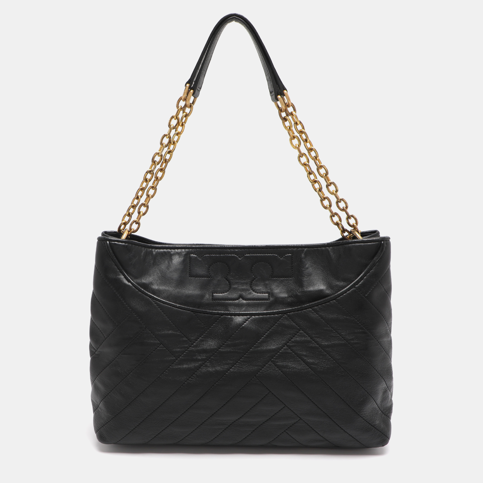 

Tory Burch Alexa Black Leather Totes Bag