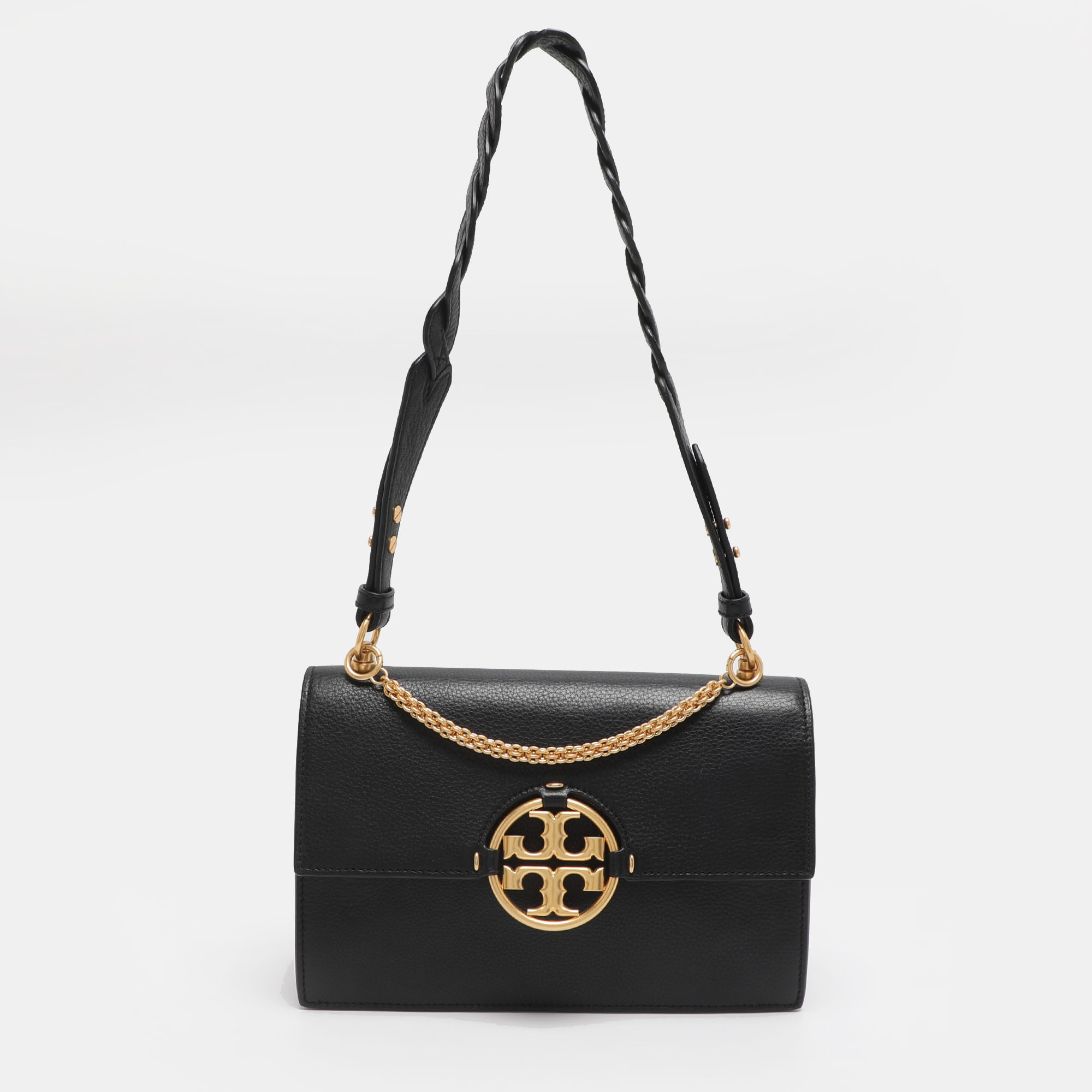 TORY BURCH Pre-owned Black Leather And Suede Miller Shoulder Bag