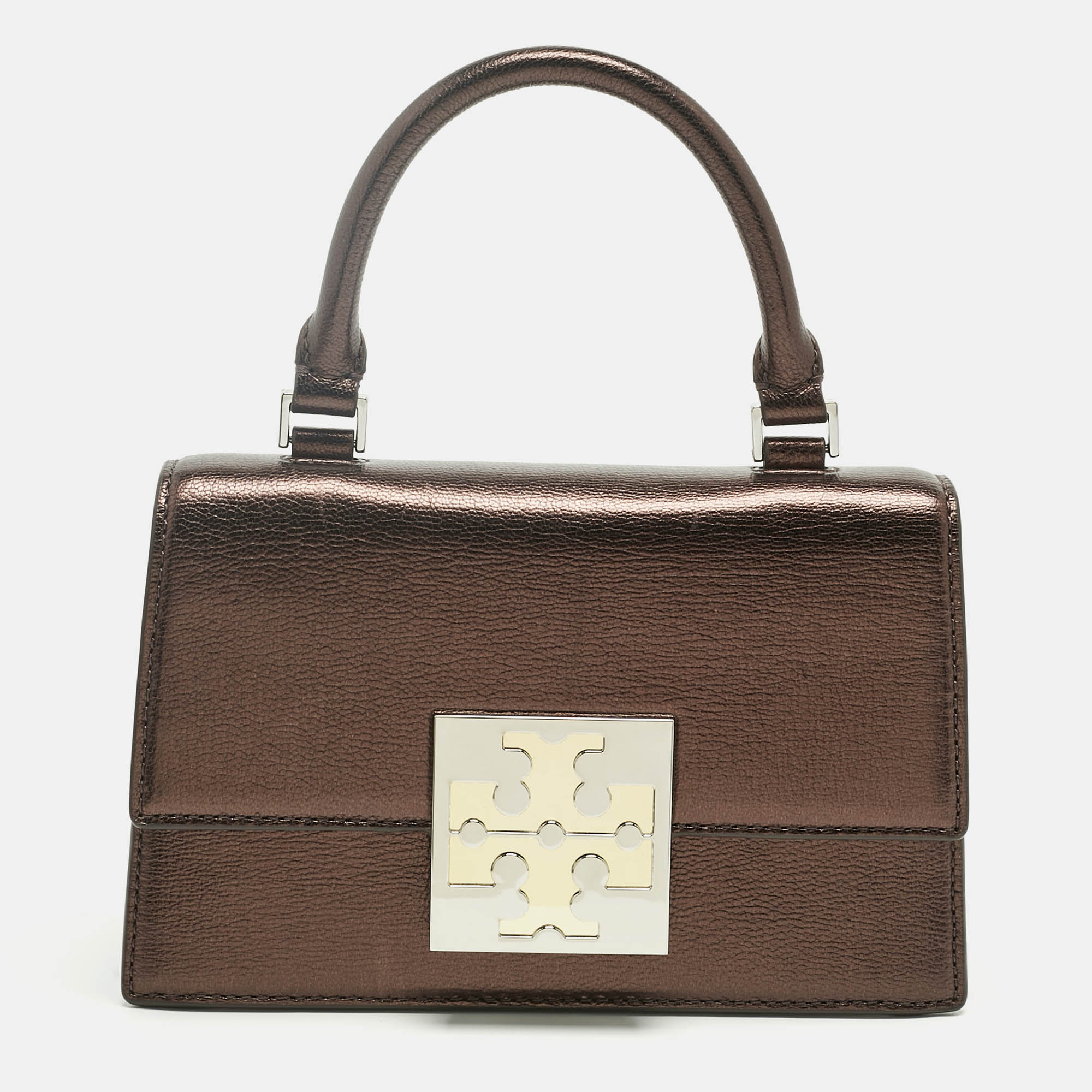 

Tory Burch Dark Burgundy Leather Mini Bon Bon Top Handle Bag