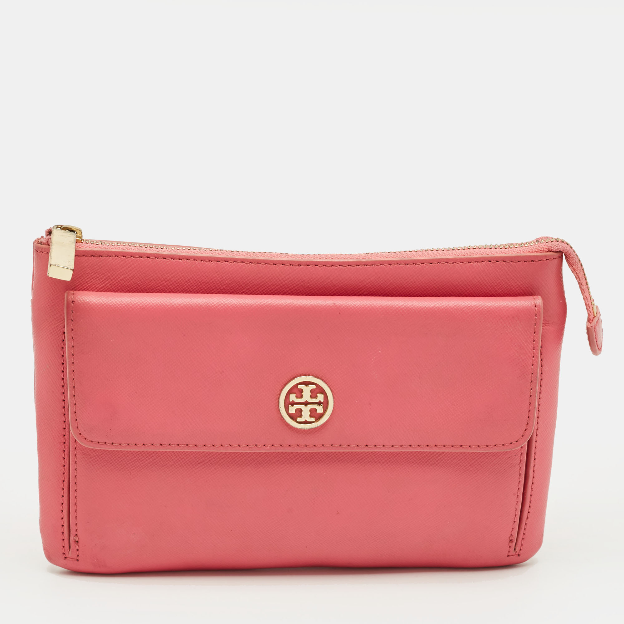 

Tory Burch Robinson Pink Leather Clutch