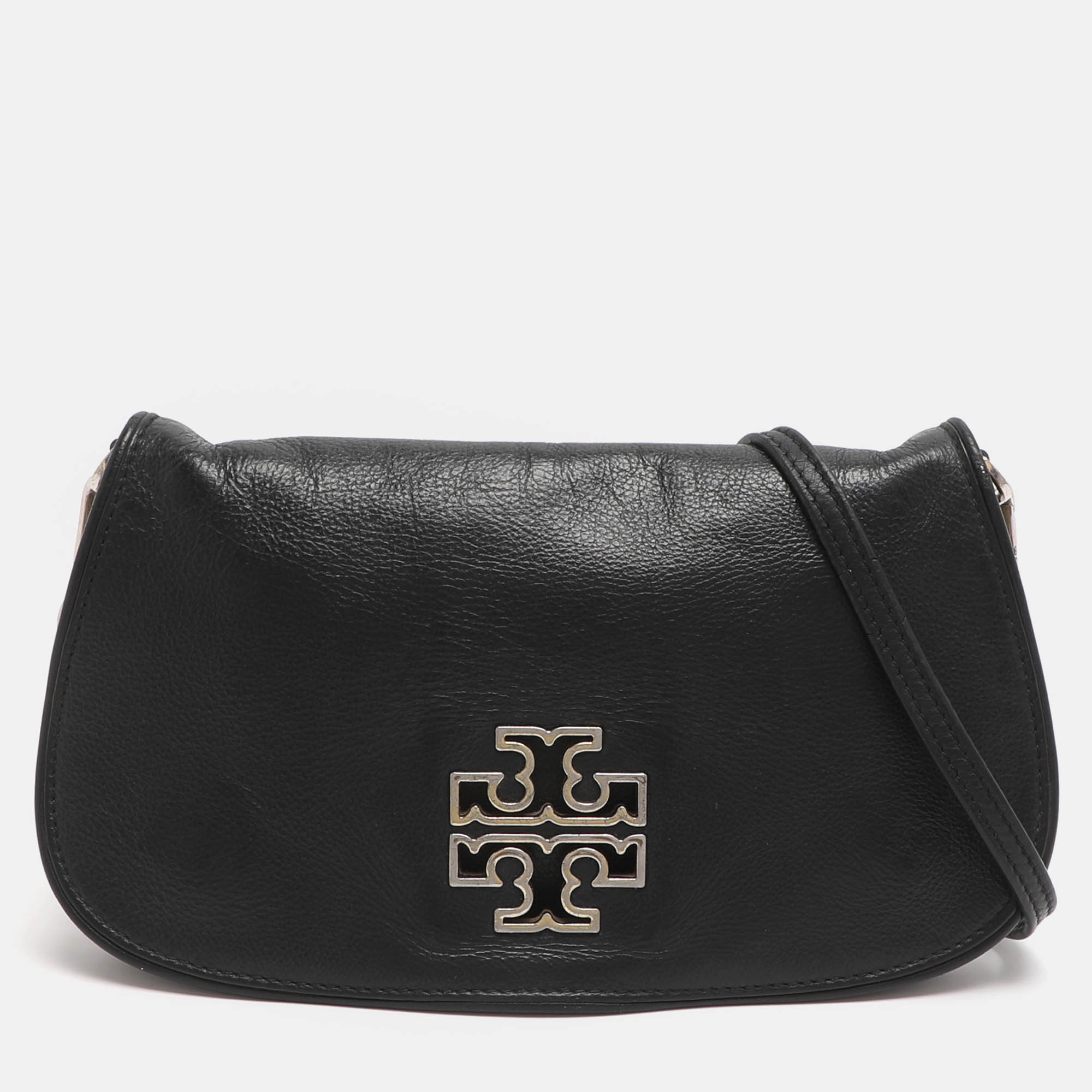 

Tory Burch Britten Black Leather Shoulder Bag