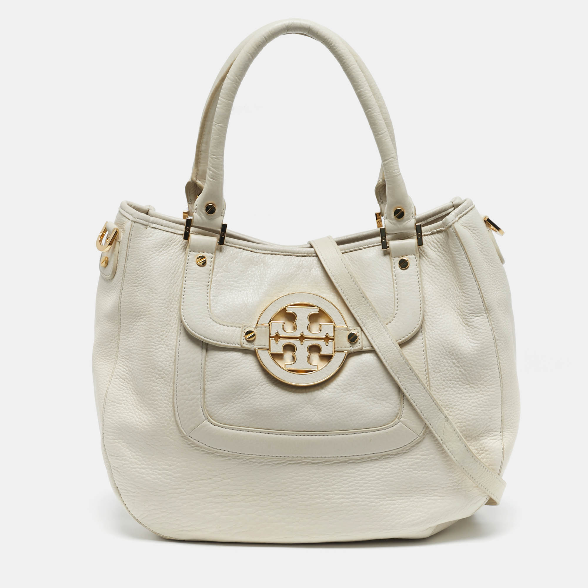 

Tory Burch Amanda Off White Leather Tote
