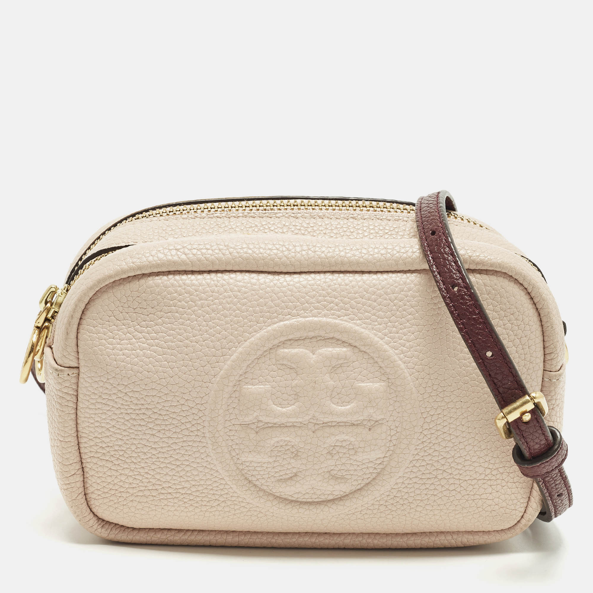 

Tory Burch Perry Bombe Mini Pink Leather Crossbody Bag