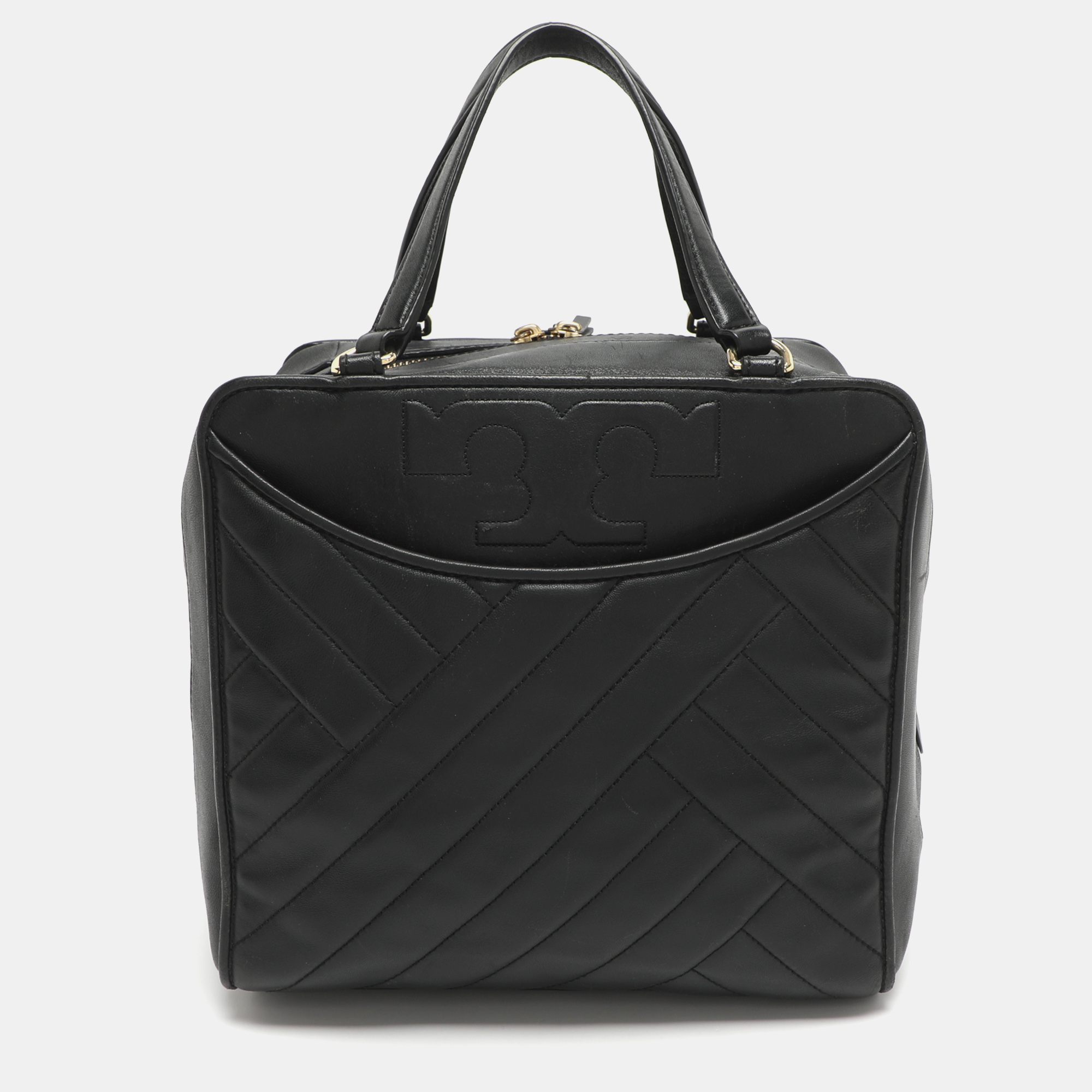 

Tory Burch Alexa Black Leather Satchel