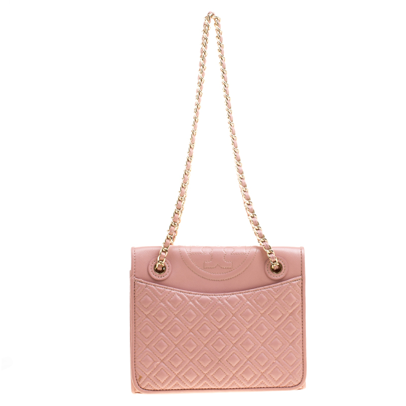 Leather satchel Tory Burch Pink in Leather - 25931861