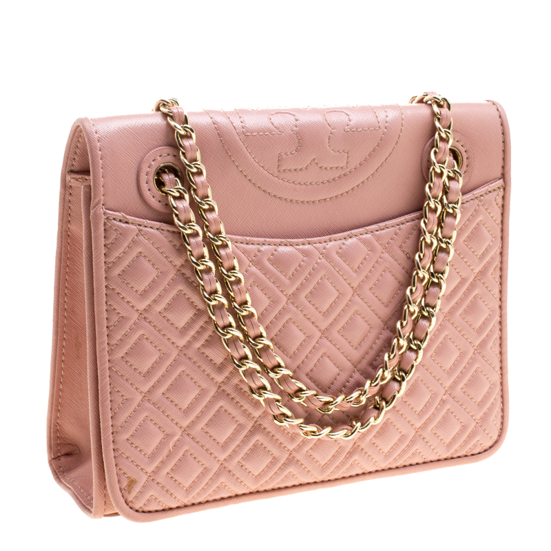Leather satchel Tory Burch Pink in Leather - 25931861