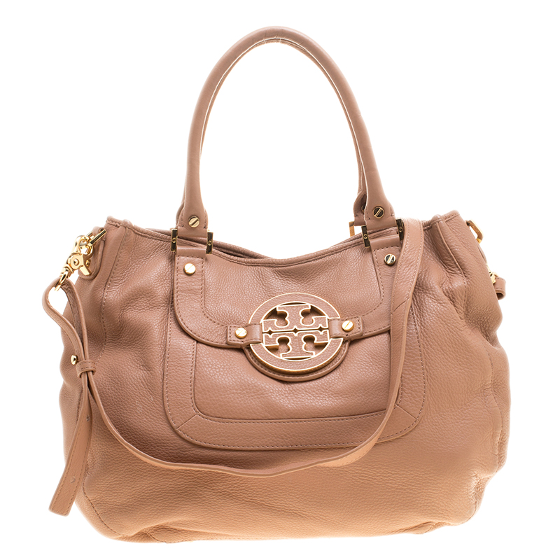 Tory Burch Dusty Pink Leather Amanda Hobo Tory Burch | The Luxury Closet