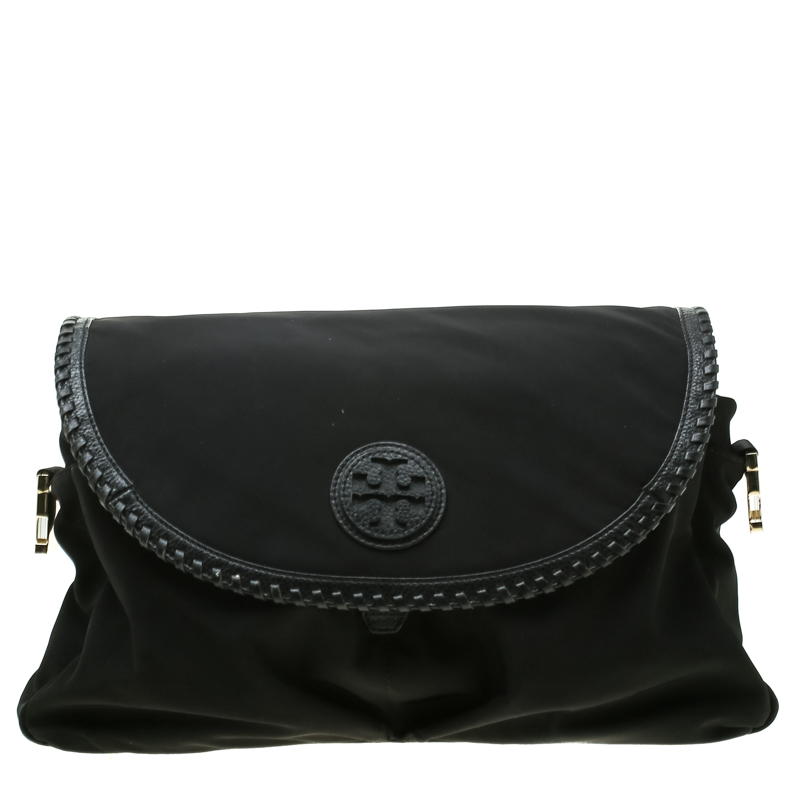 Tory Burch Black Nylon Marion Baby Messenger Bag