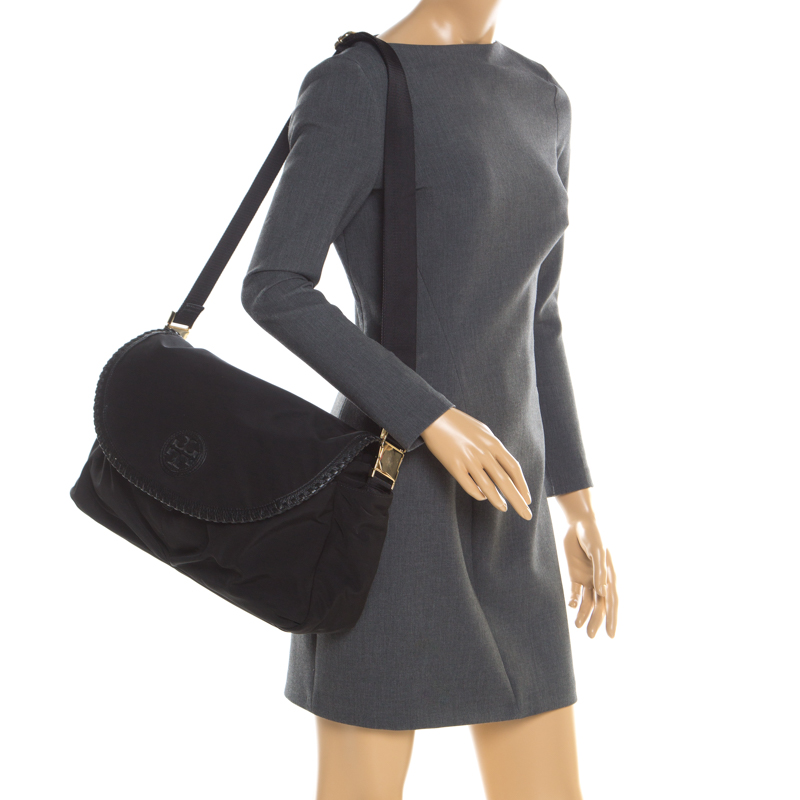 

Tory Burch Black Nylon Marion Baby Messenger Bag