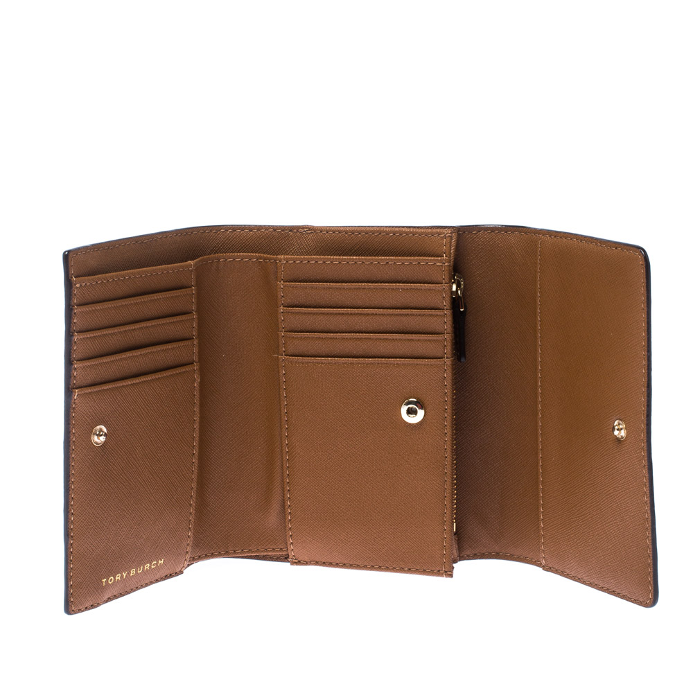 

Tory Burch Brown Leather Medium Robinson Wallet