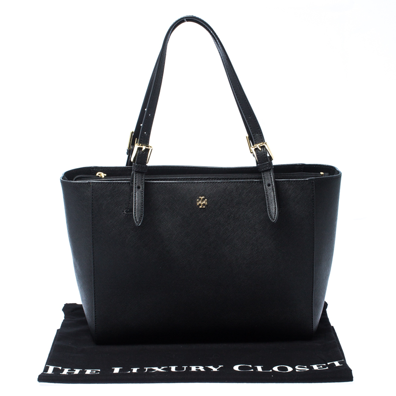 Tory Burch Black Leather Medium York Buckle Tote Tory Burch | TLC