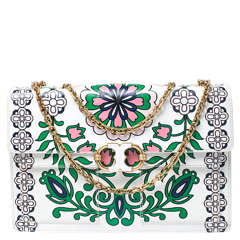 Tory Burch White Garden Party Leather 