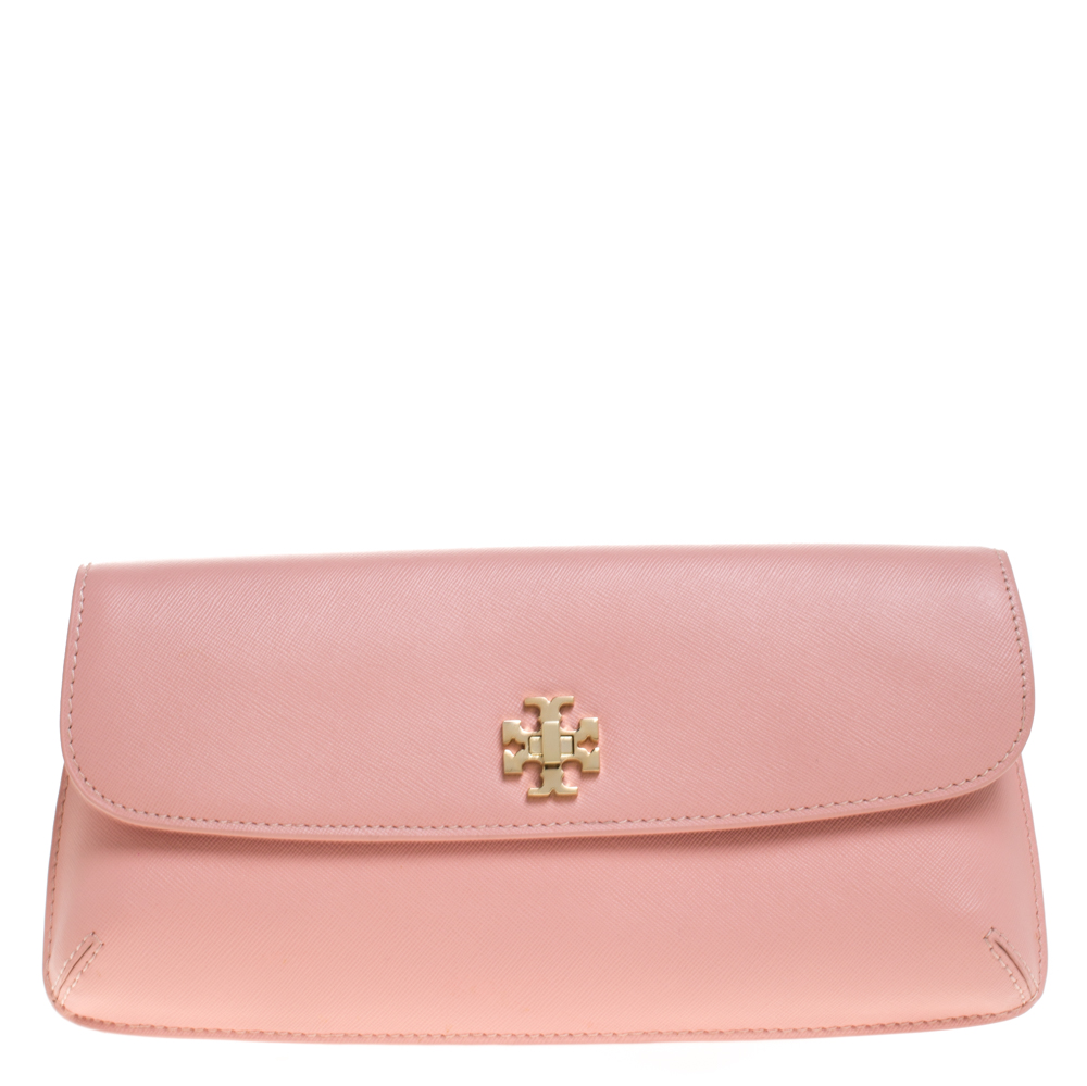 tory burch tan clutch