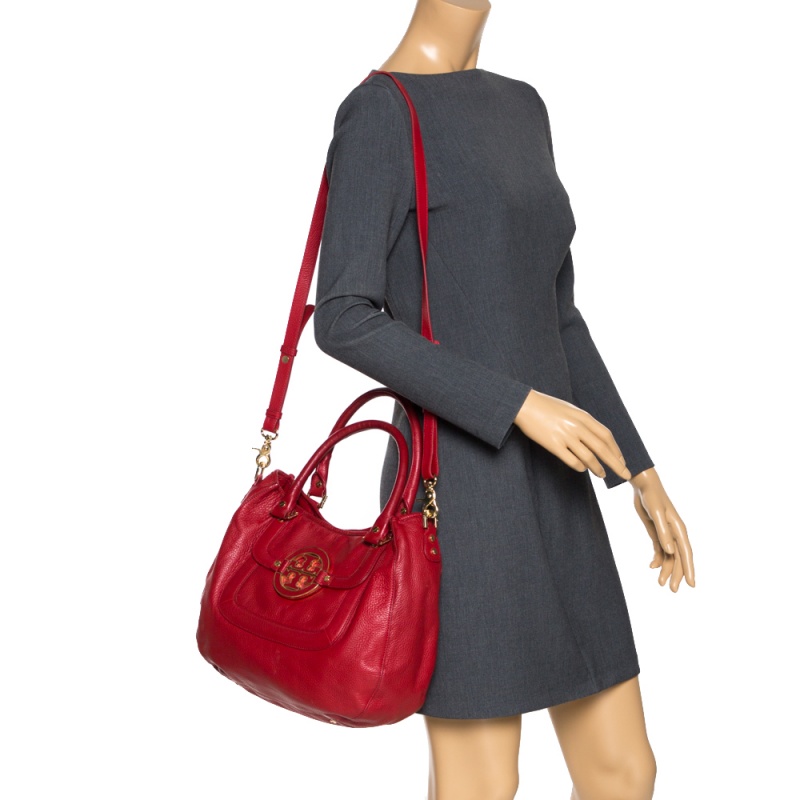 

Tory Burch Red Leather Amanda Hobo