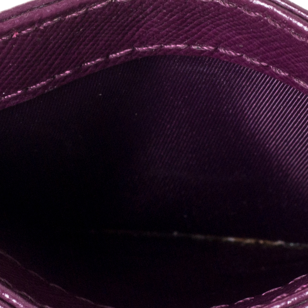 

Tory Burch Purple Leather Robinson Card Holder