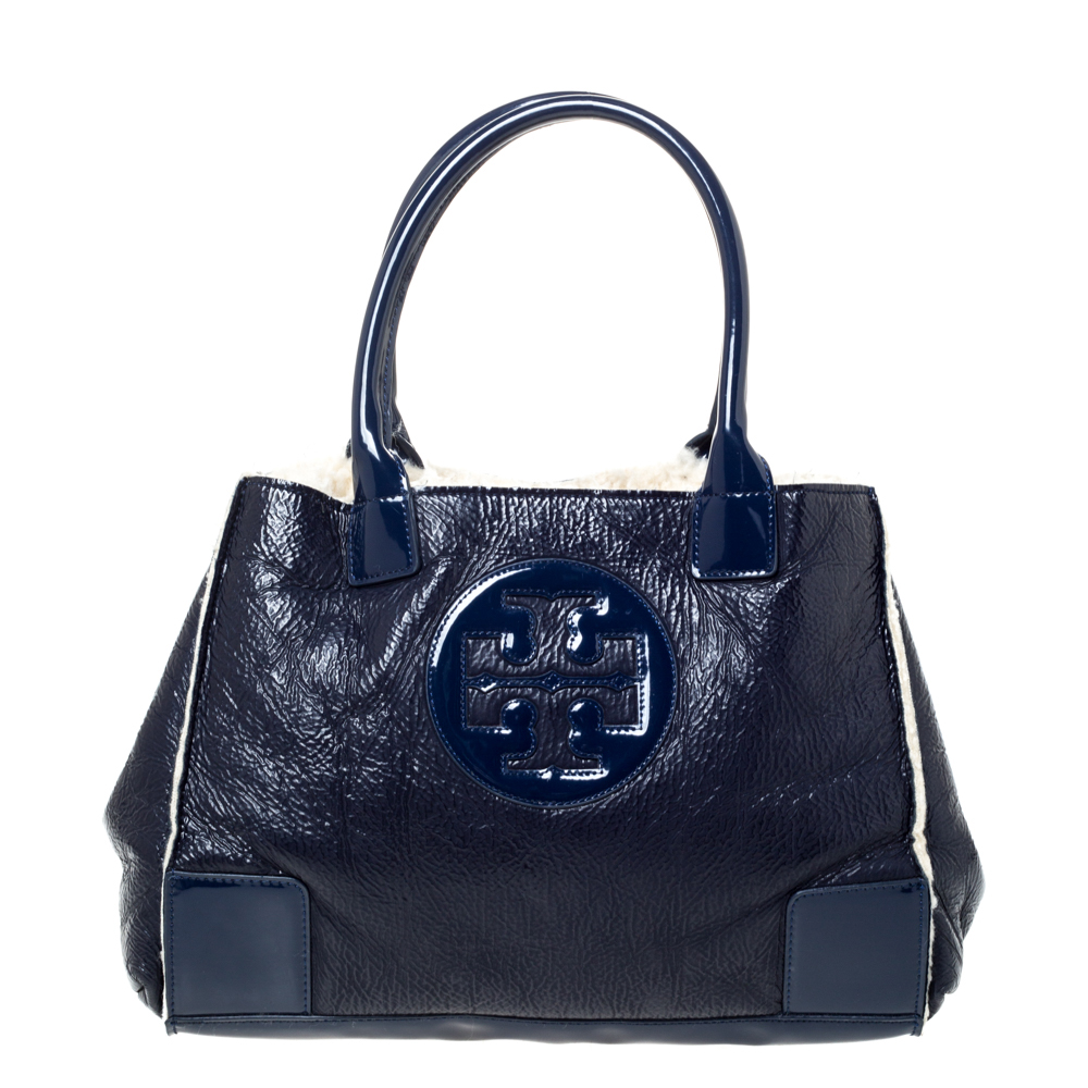 blue tory burch tote