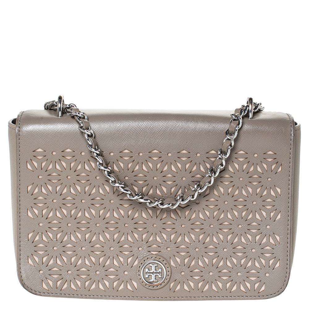 tory burch taupe handbag