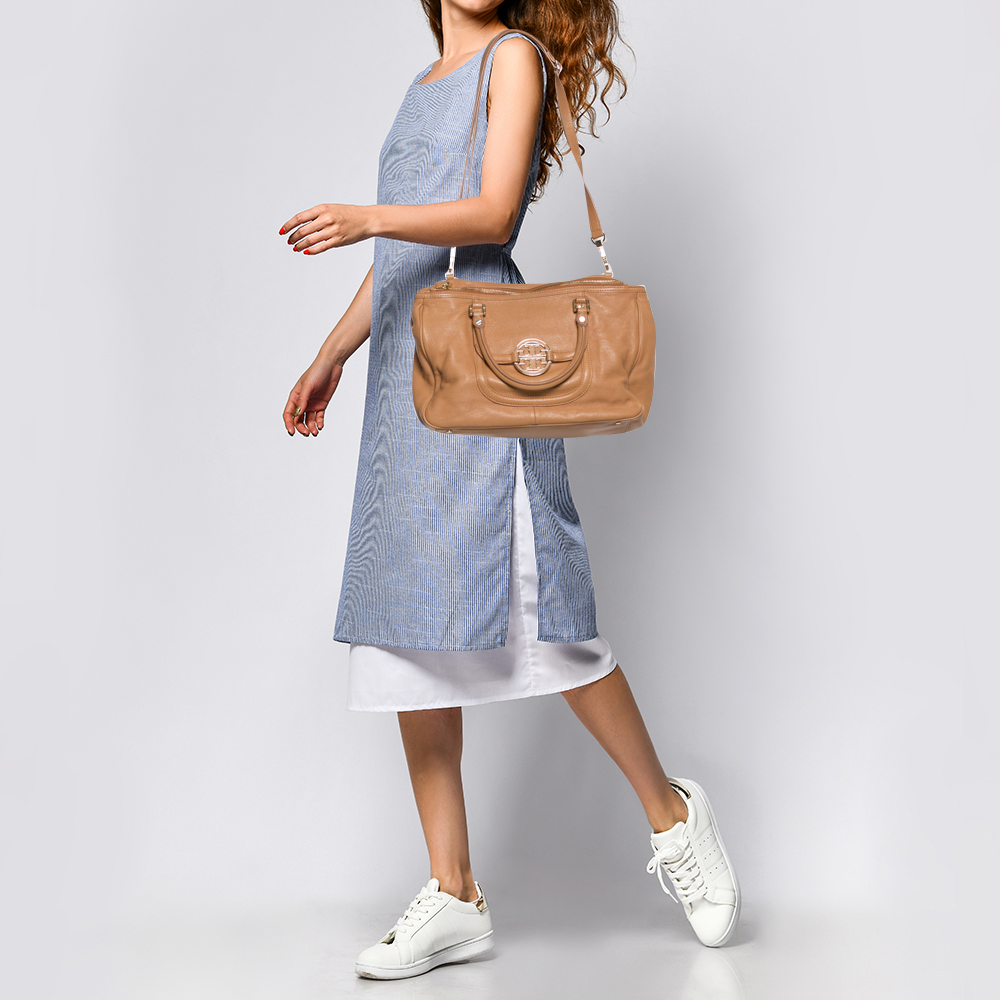 

Tory Burch Beige Leather Amanda Tote