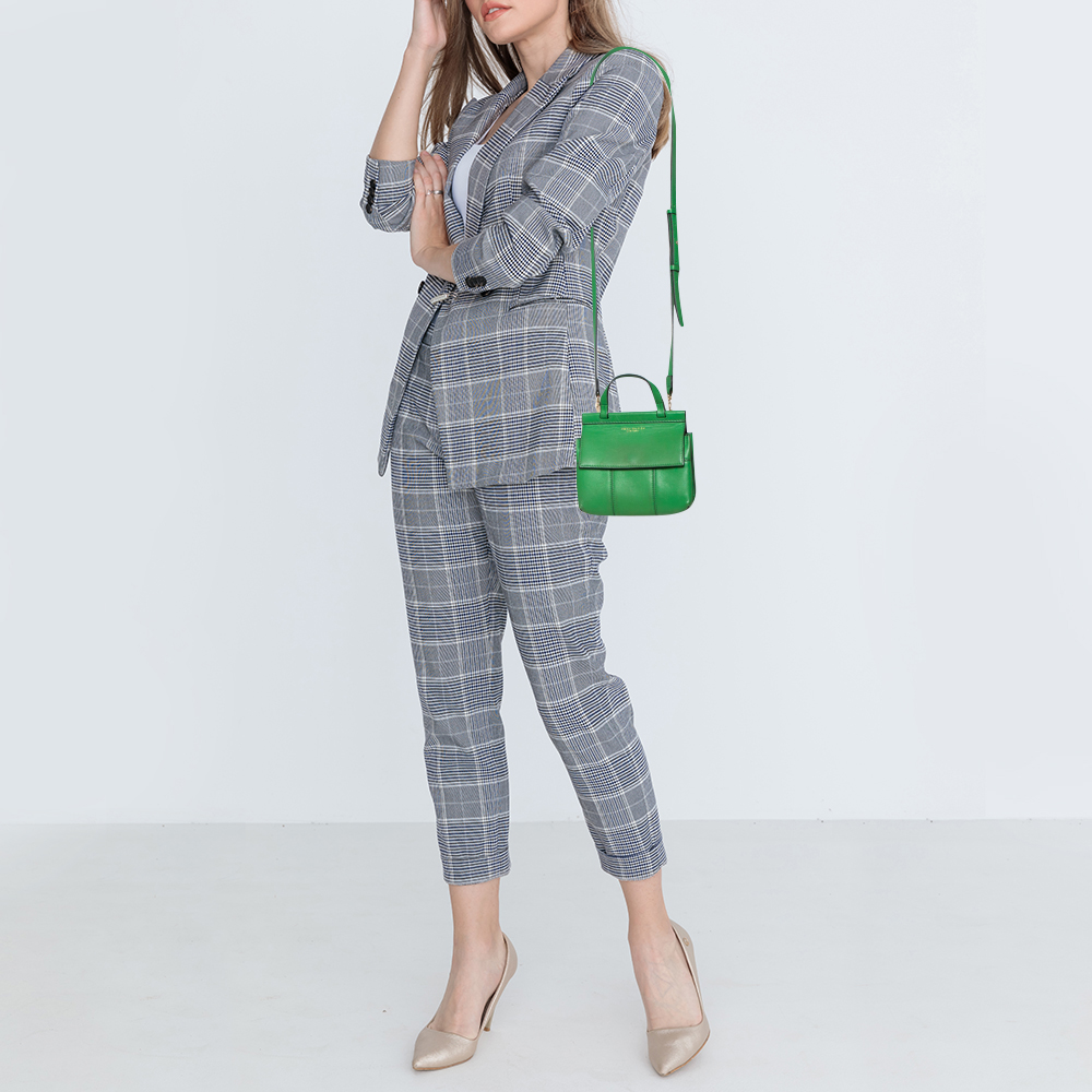 

Tory Burch Green Leather Mini Block T Crossbody Bag