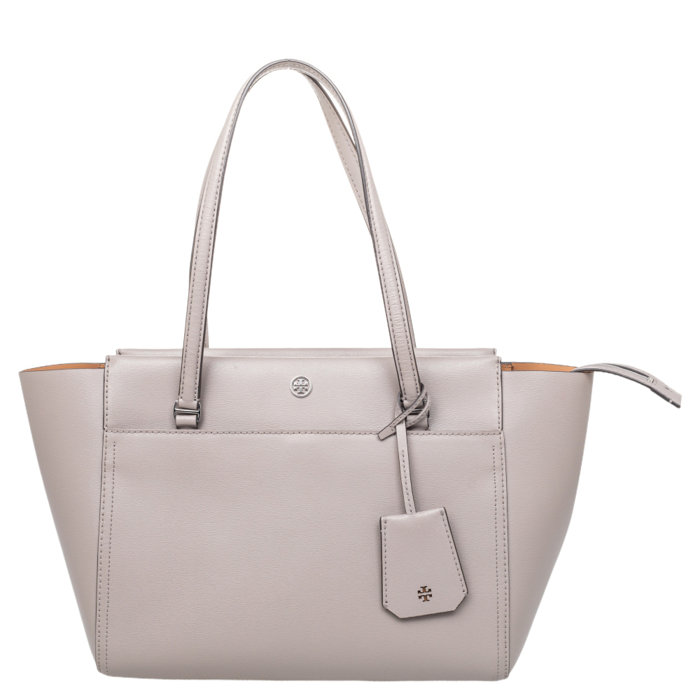 tory burch grey tote