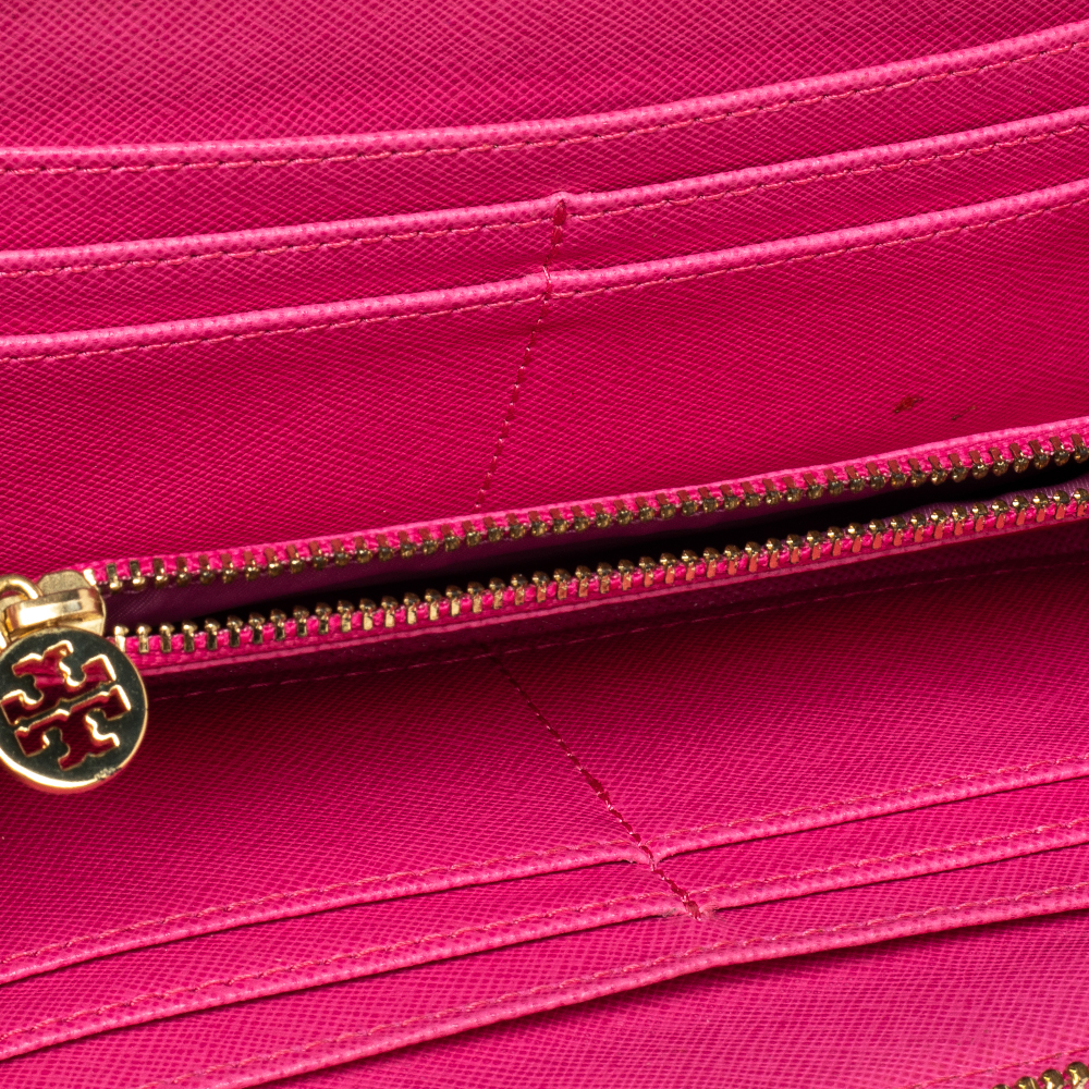 

Tory Burch Pink Leather Zip Around Wallet