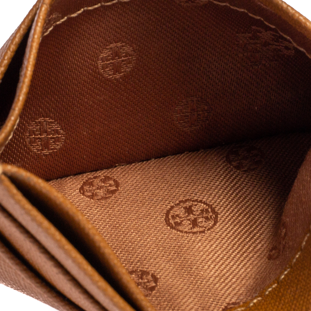 

Tory Burch Brown Leather Robinson Card Holder