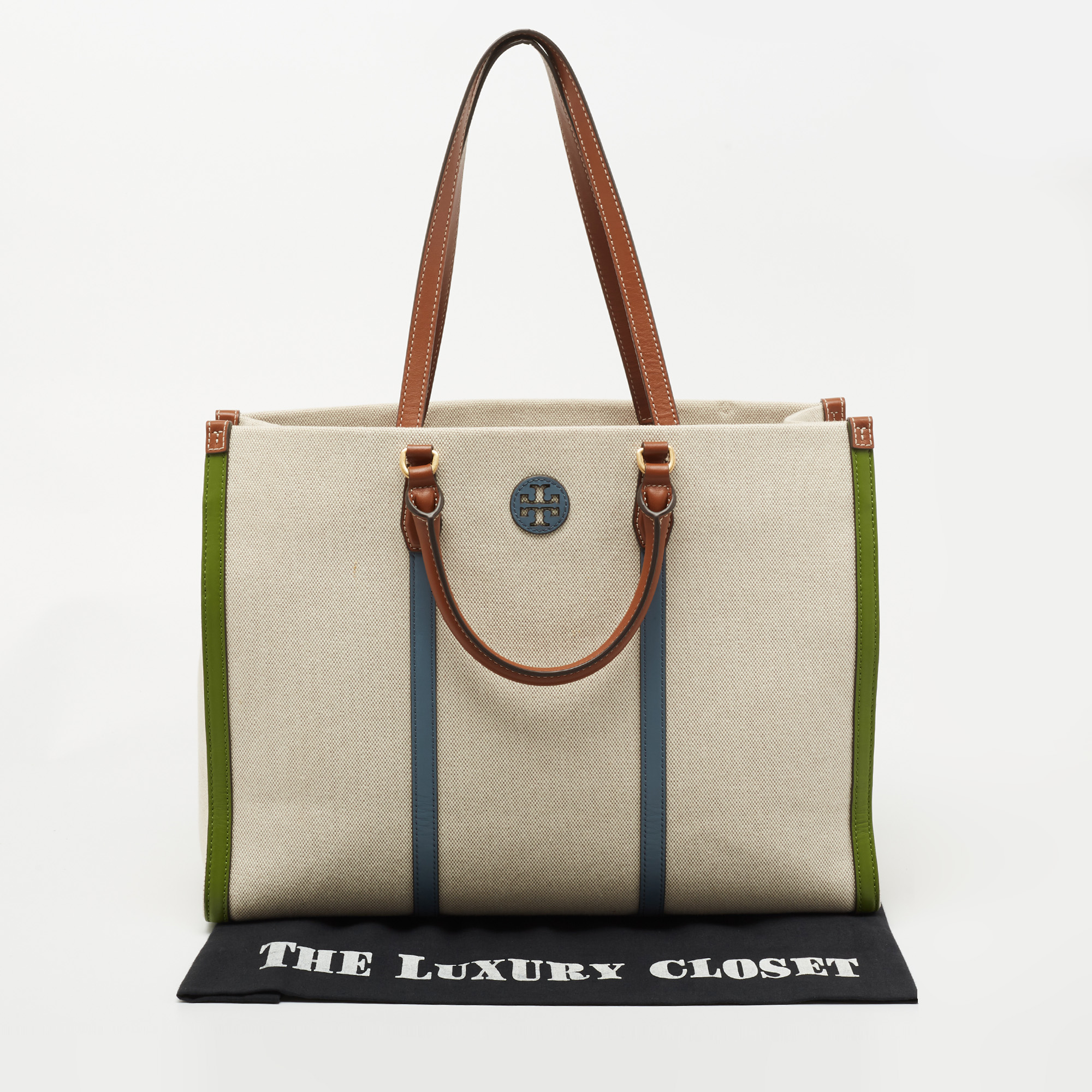 Tory Burch Beige Canvas and Leather Blake Shopper Tote Tory Burch | The  Luxury Closet