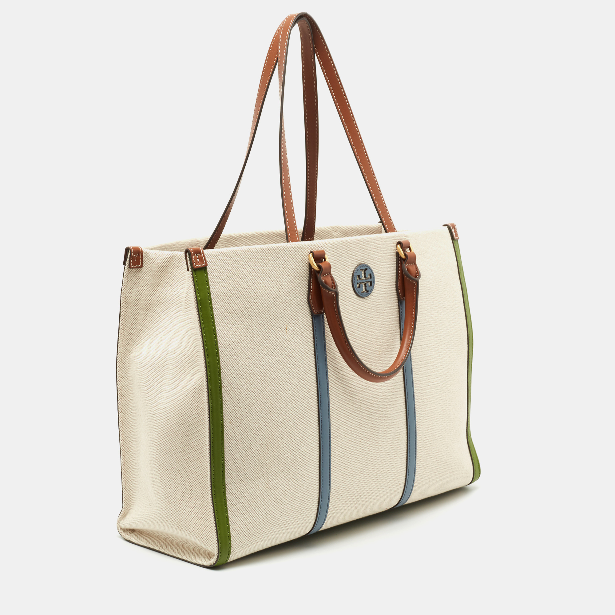 Tory Burch Beige Canvas and Leather Blake Shopper Tote Tory Burch | The  Luxury Closet