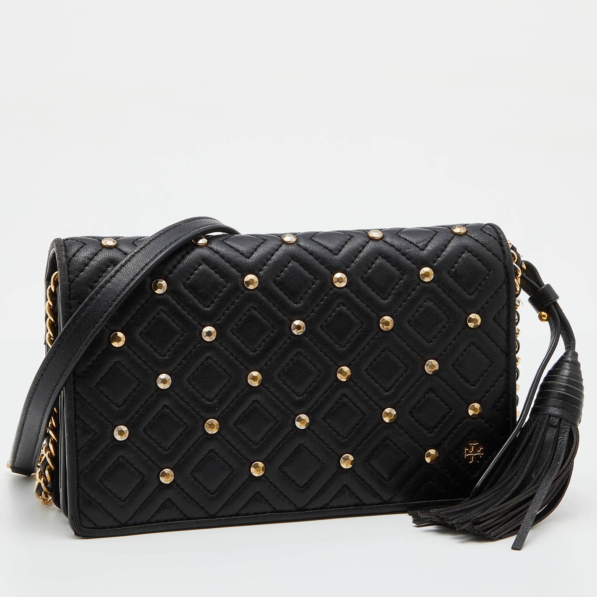 Tory Burch Black Quilted Leather Flap Chain Shoulder Bag Tory Burch | TLC