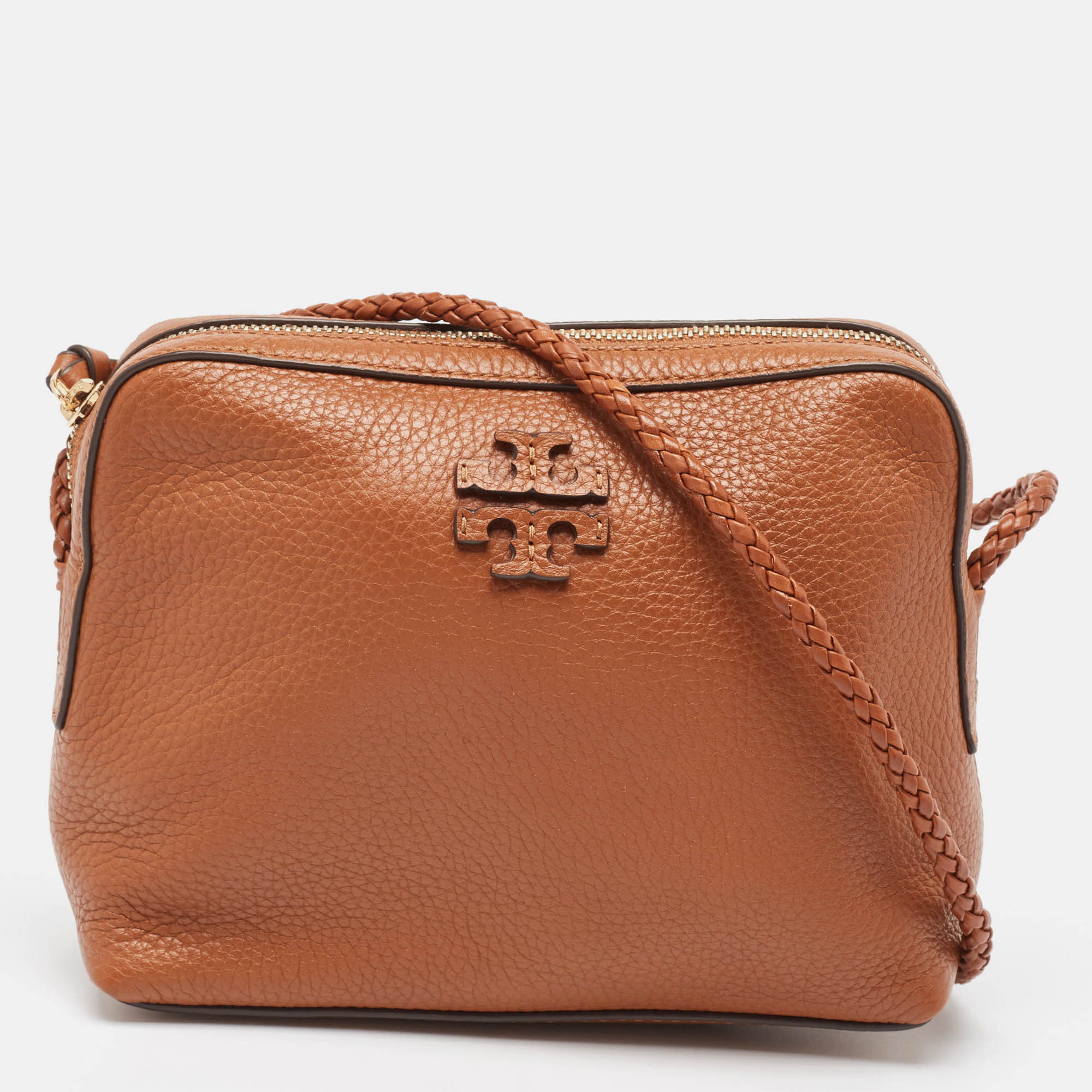 Pre-owned Tory Burch Brown Leather Taylor Crossbody Bag