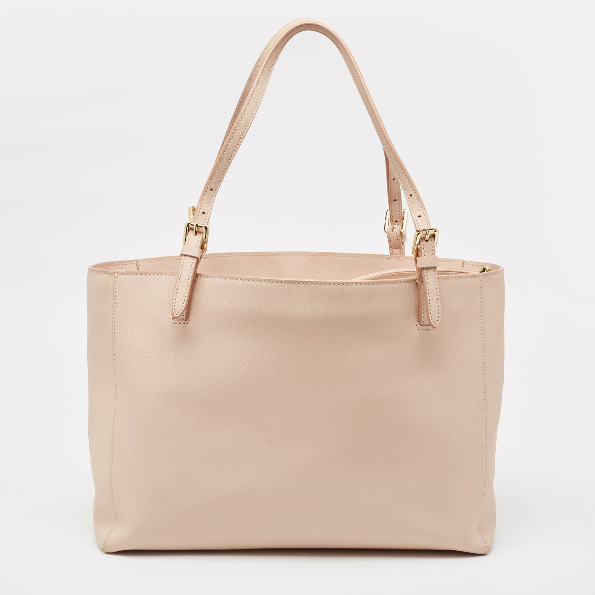 

Tory Burch Blush Pink Saffiano Leather Large York Buckle Tote