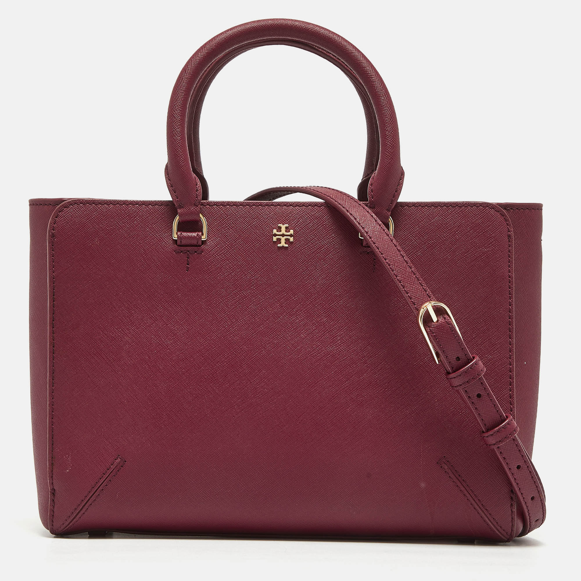 

Tory Burch Burgundy Leather Robinson Tote