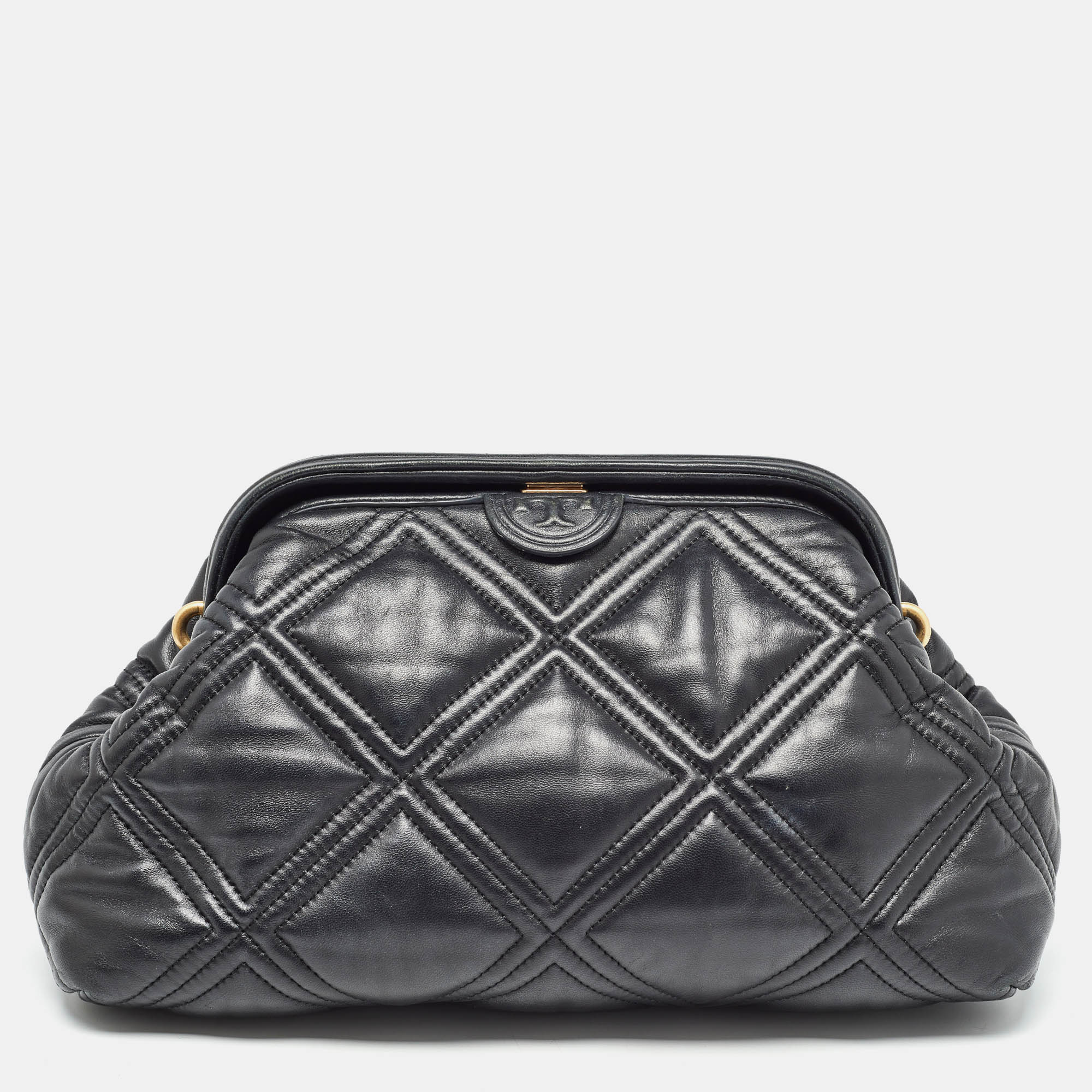 

Tory Burch Black Quilted Leather Fleming Soft Frame Shoulder Bag