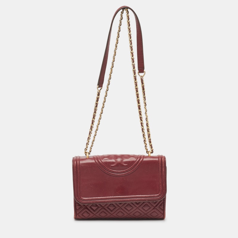 

Tory Burch Red Leather Small Fleming Shoulder Bag
