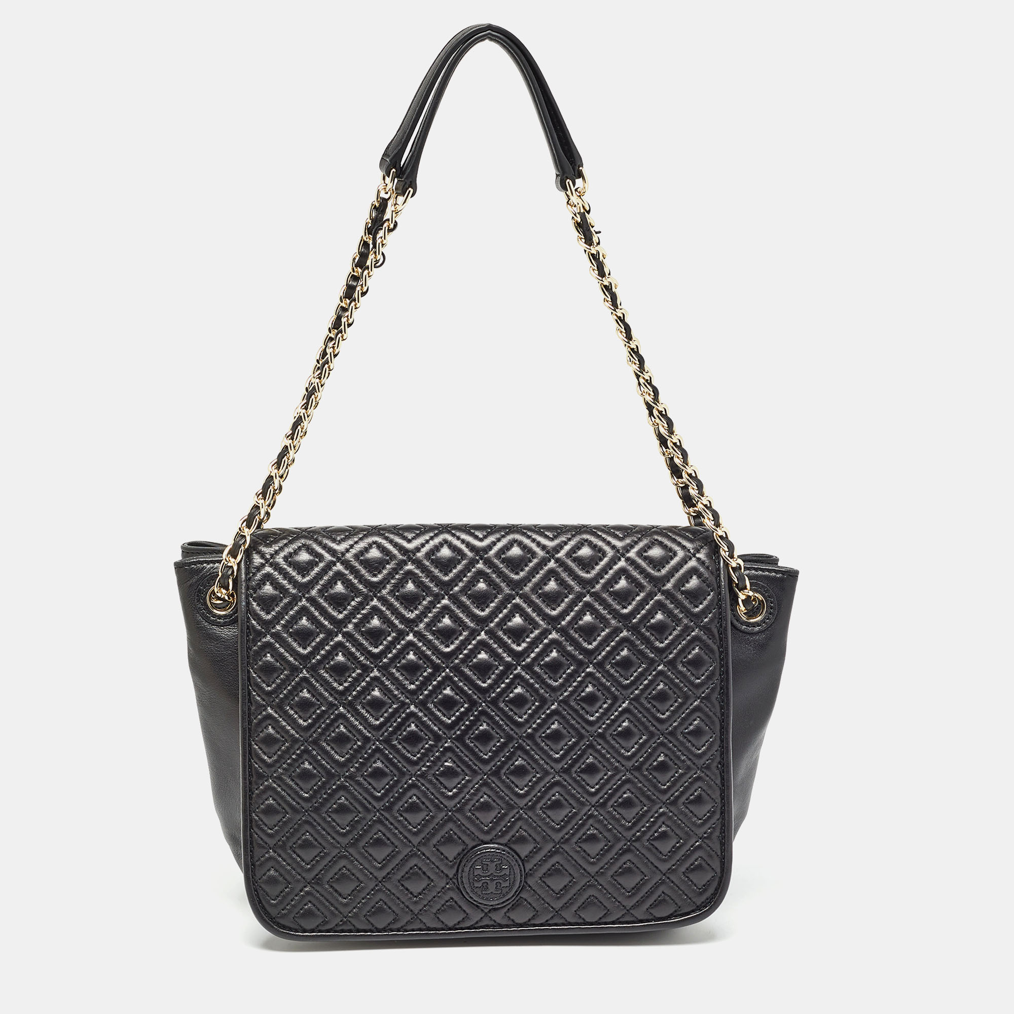 

Tory Burch Black Quilted Leather Marion Flap Shoulder Bag