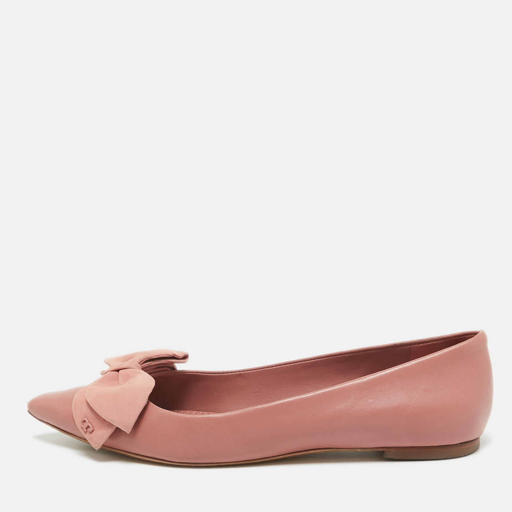 

Tory Burch Pink Leather and Suede Ballet Flats Size 36.5