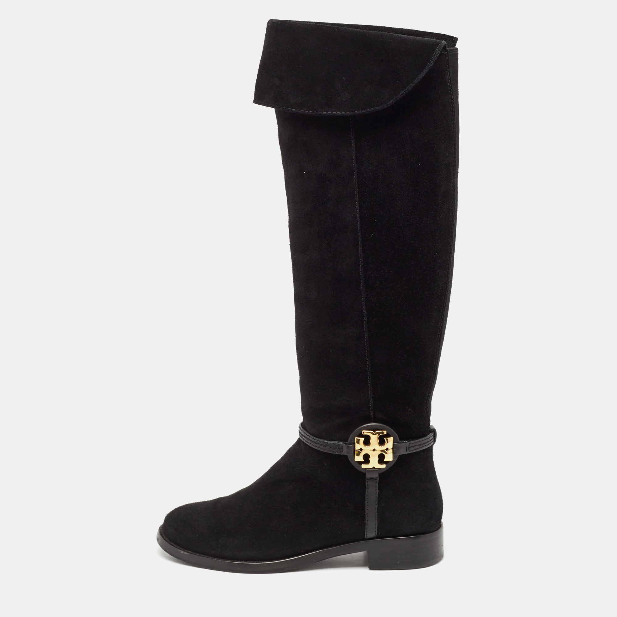 

Tory Burch Black Suede Miller Over The Knee Boots Size 37.5