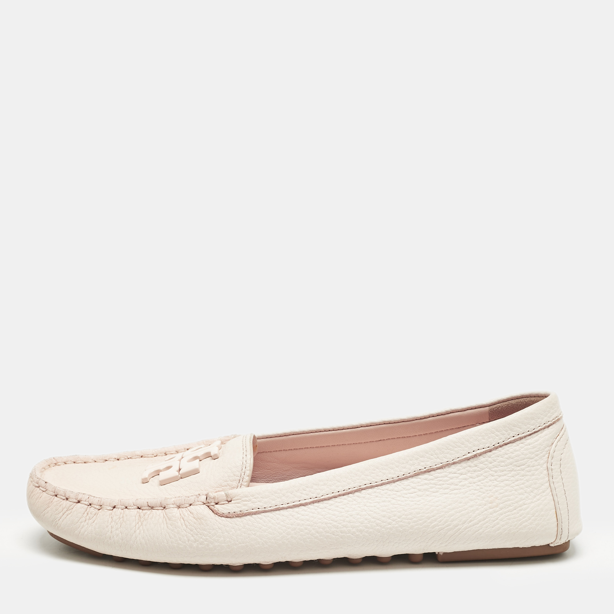 

Tory Burch Blush Pink Leather Lowell Loafers Size 39