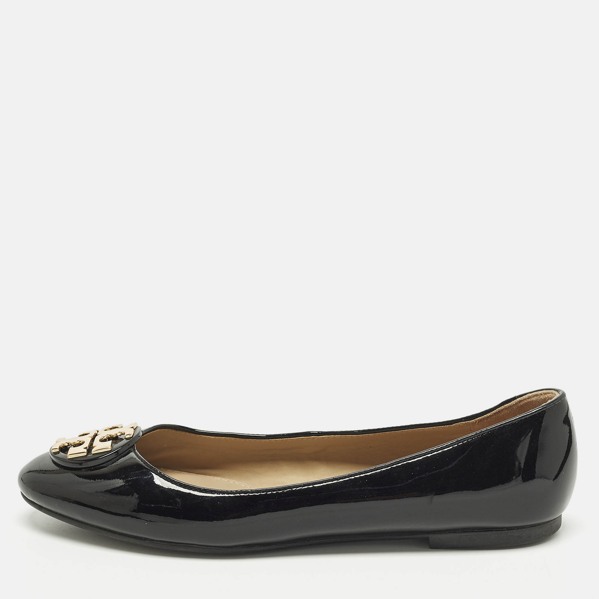 

Tory Burch Claire Size 38 Black Patent Leather Ballet Flats