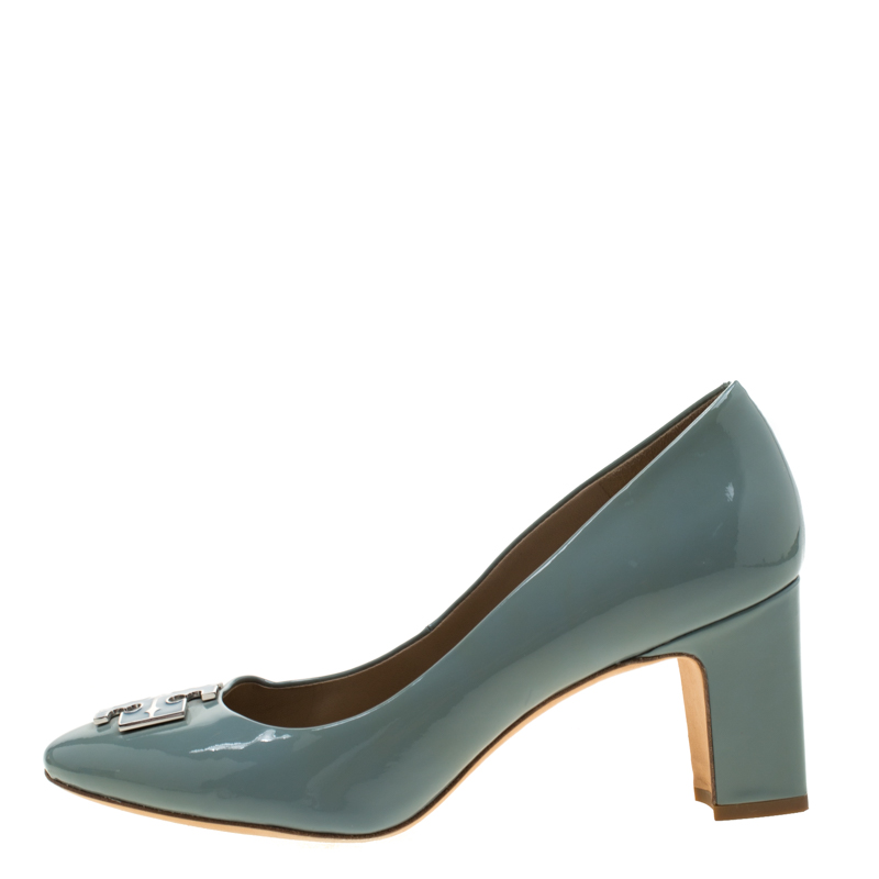 

Tory Burch Grey Patent Leather Lowell Pumps Size