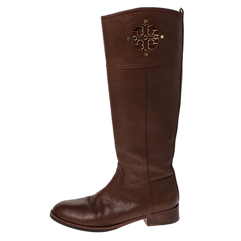 

Tory Burch Brown Leather Knee Length Boots Size