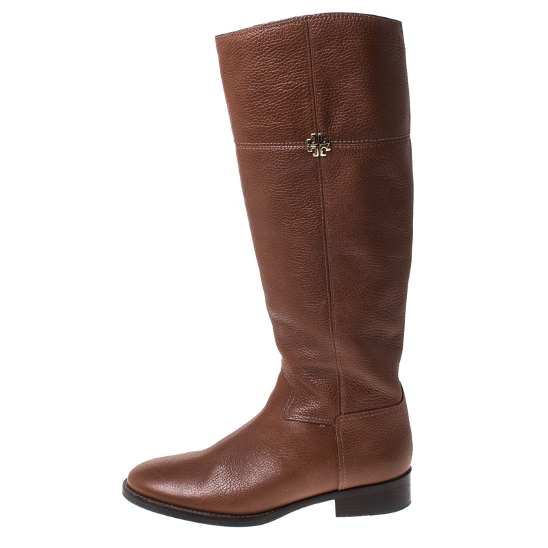 

Tory Burch Brown Leather Knee Length Boots Size