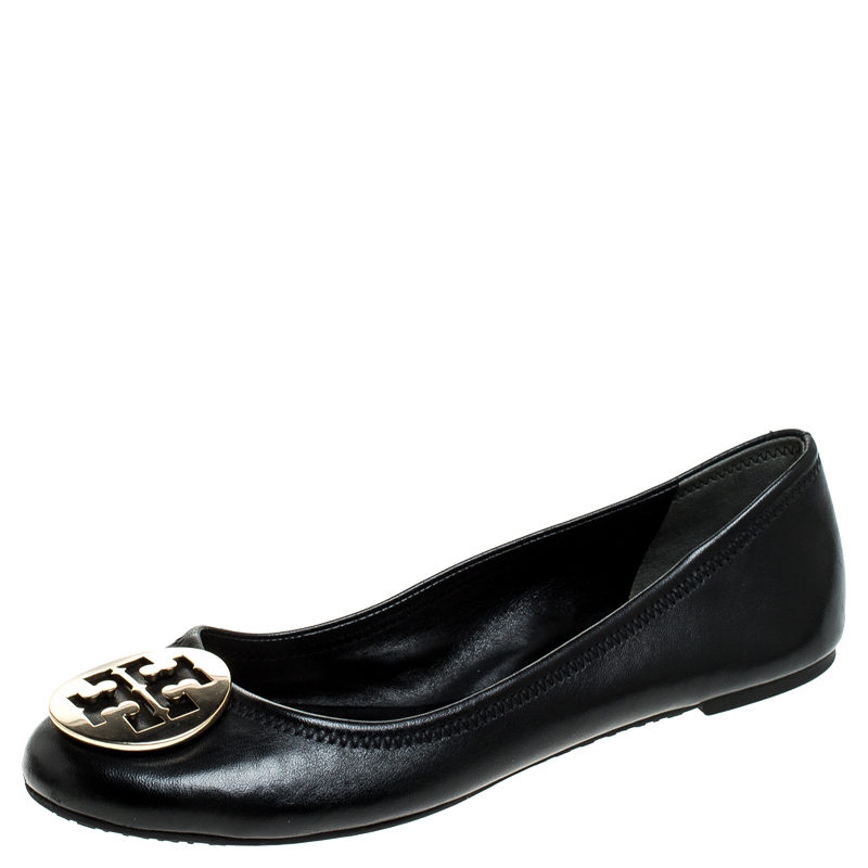 Tory Burch Black Leather Benton Ballet Flats Size 40 Tory Burch | The ...