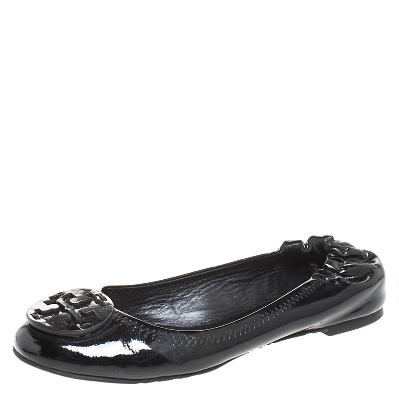 patent leather tory burch flats