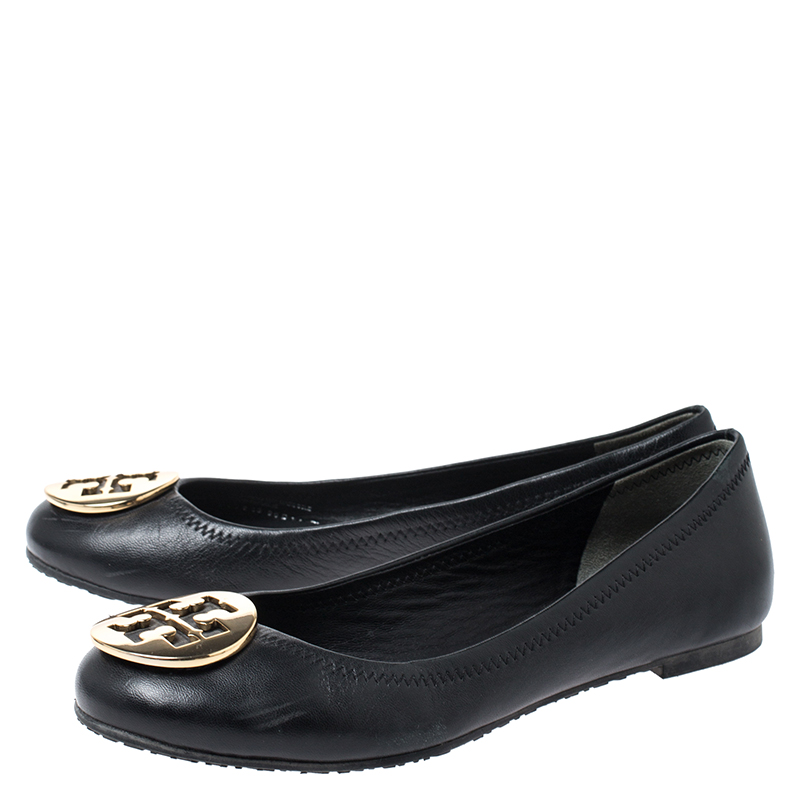 tory burch black reva flats