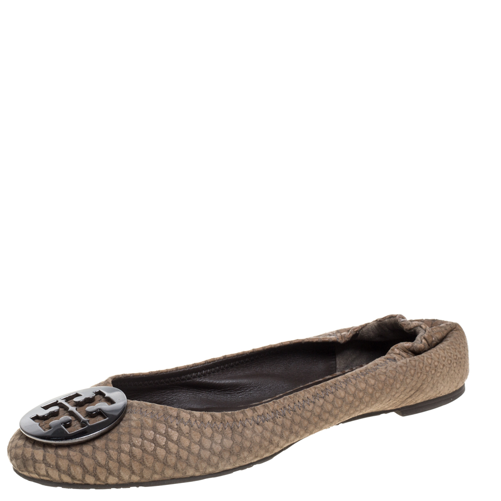 tory burch brown leather flats